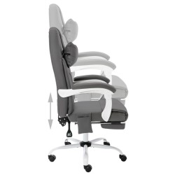 Chaise de bureau de massage Gris Similicuir 