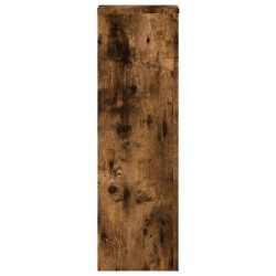 Supports pour plantes 2 pcs chêne fumé bois d'ingénierie 