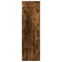 Supports pour plantes 2 pcs chêne fumé bois d'ingénierie 