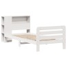 Cadre de lit sans matelas blanc 90x190 cm bois de pin massif 