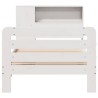Cadre de lit sans matelas blanc 90x190 cm bois de pin massif 