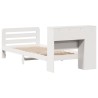 Cadre de lit sans matelas blanc 90x190 cm bois de pin massif 