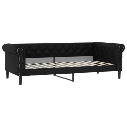 Lit de jour sans matelas noir 90x200 cm similicuir 