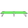 Chaise longue pliable acier vert 