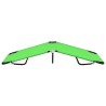 Chaise longue pliable acier vert 
