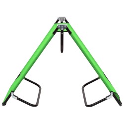 Chaise longue pliable acier vert 