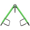 Chaise longue pliable acier vert 
