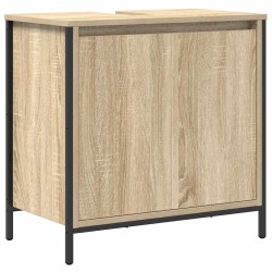 Meuble de salle de bain lavabo chêne sonoma 60x34,5x60 cm 