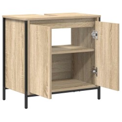 Meuble de salle de bain lavabo chêne sonoma 60x34,5x60 cm 