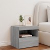 Table de chevet avec lumières LED sonoma gris 50x40x45 cm 