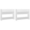 Armoires à chaussures murales 2 pcs Blanc 80x18x60 cm Aggloméré 