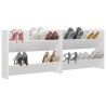 Armoires à chaussures murales 2 pcs Blanc 80x18x60 cm Aggloméré 