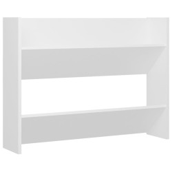 Armoires à chaussures murales 2 pcs Blanc 80x18x60 cm Aggloméré 