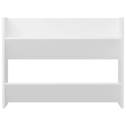 Armoires à chaussures murales 2 pcs Blanc 80x18x60 cm Aggloméré 