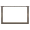 Pieds de table basse en U, 2 pièces, acier naturel, 70 x (42-43) cm 