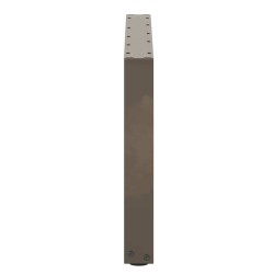 Pieds de table basse en U, 2 pièces, acier naturel, 70 x (42-43) cm 
