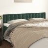 Têtes de lit 2 pcs Vert foncé 80x5x78/88 cm Velours 