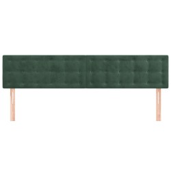 Têtes de lit 2 pcs Vert foncé 80x5x78/88 cm Velours 