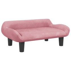 Canapé pour enfants rose 70x40x24 cm velours 