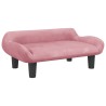 Canapé pour enfants rose 70x40x24 cm velours 