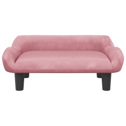 Canapé pour enfants rose 70x40x24 cm velours 