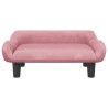 Canapé pour enfants rose 70x40x24 cm velours 