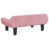 Canapé pour enfants rose 70x40x24 cm velours 