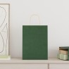 Sacs en papier 250 pcs avec poignées vert 26x12x35 cm 