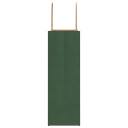 Sacs en papier 250 pcs avec poignées vert 26x12x35 cm 