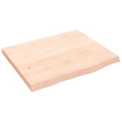 Dessus de table 60x50x(2-4) cm bois de chêne massif non traité 