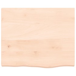 Dessus de table 60x50x(2-4) cm bois de chêne massif non traité 