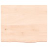 Dessus de table 60x50x(2-4) cm bois de chêne massif non traité 