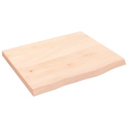 Comptoir de salle de bain 60x50x(2-4) cm bois massif non traité 