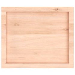 Comptoir de salle de bain 60x50x(2-4) cm bois massif non traité 