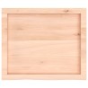 Comptoir de salle de bain 60x50x(2-4) cm bois massif non traité 