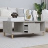 Table basse Gris béton 90x50x36,5 cm Bois d'ingénierie 