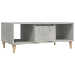 Table basse Gris béton 90x50x36,5 cm Bois d'ingénierie 