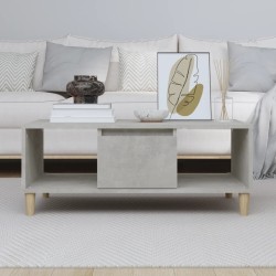 Table basse Gris béton 90x50x36,5 cm Bois d'ingénierie 