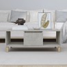Table basse Gris béton 90x50x36,5 cm Bois d'ingénierie 