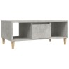 Table basse Gris béton 90x50x36,5 cm Bois d'ingénierie 