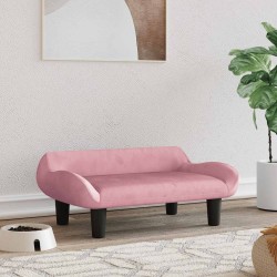Lit pour chien rose 70x40x24 cm velours 