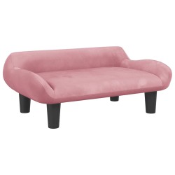 Lit pour chien rose 70x40x24 cm velours 