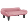 Lit pour chien rose 70x40x24 cm velours 