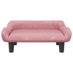 Lit pour chien rose 70x40x24 cm velours 