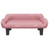 Lit pour chien rose 70x40x24 cm velours 