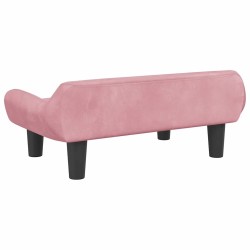 Lit pour chien rose 70x40x24 cm velours 
