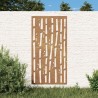 Décoration murale jardin 105x55 cm acier corten design bambou 