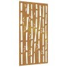 Décoration murale jardin 105x55 cm acier corten design bambou 