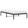 Cadre de lit métal sans matelas noir 107x203 cm 
