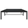Cadre de lit métal sans matelas noir 107x203 cm 